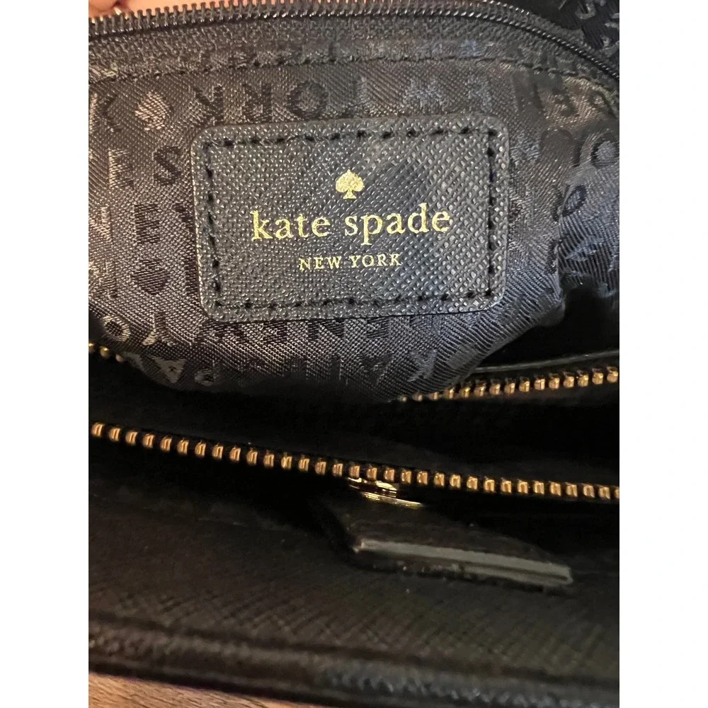 Kate Spade New York Laurel Way Evangelie Black Satchel Crossbody Bag Saffiano‎